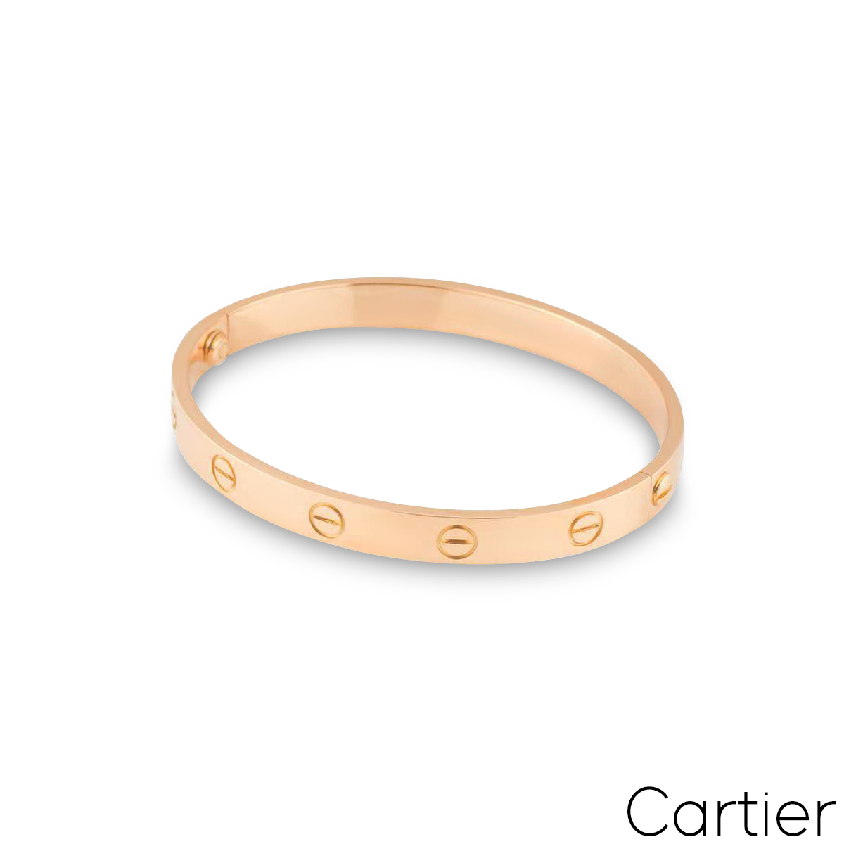 Cartier Rose Gold Plain Love Bracelet Size 19 B6035619